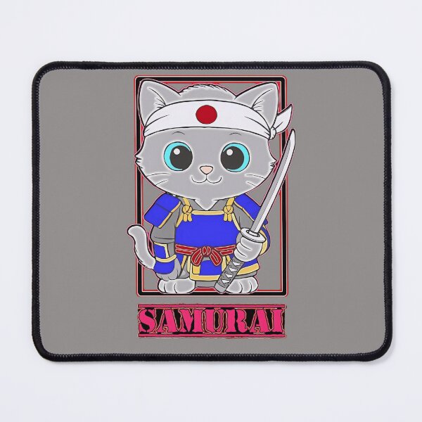 Item preview, Gray cat samurai designed and sold by DigitalArtTK.