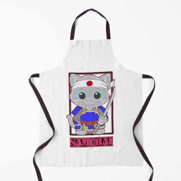 Item preview, Gray cat samurai designed and sold by DigitalArtTK.