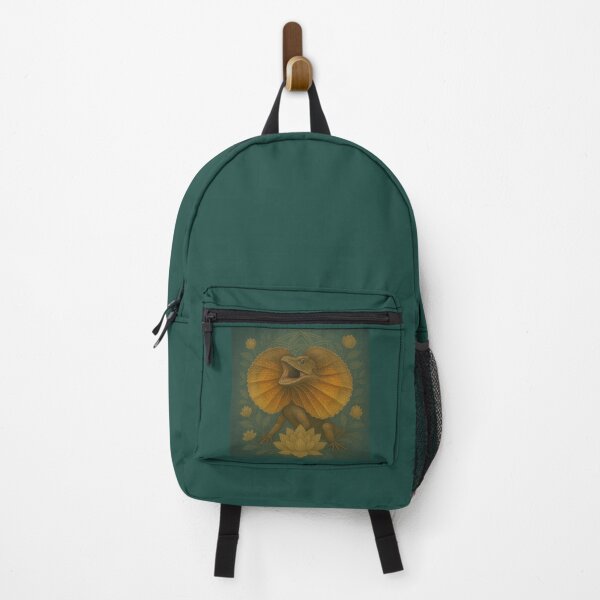 Item preview, Frilled Lizard Lotus Bloom – Mystical Floral Reptile Illustration designed and sold by GeoWild Designs.