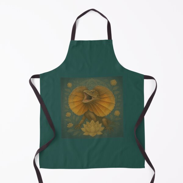 Item preview, Frilled Lizard Lotus Bloom – Mystical Floral Reptile Illustration designed and sold by GeoWild Designs.