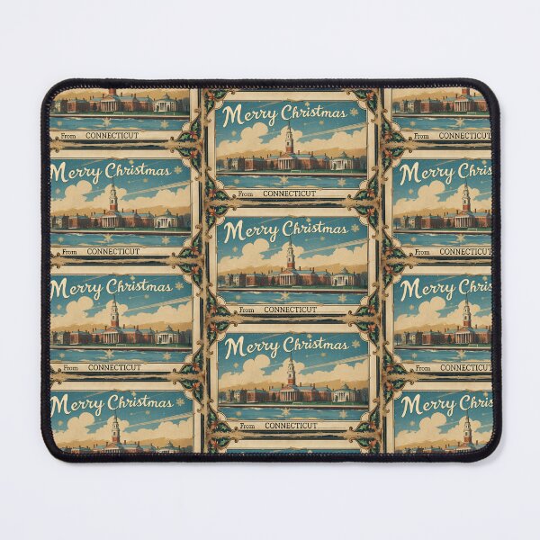 Item preview, Merry Christmas From Connecticut USA Postcard Greetings Retro Travel Vintage designed and sold by TravelPostcardGems.