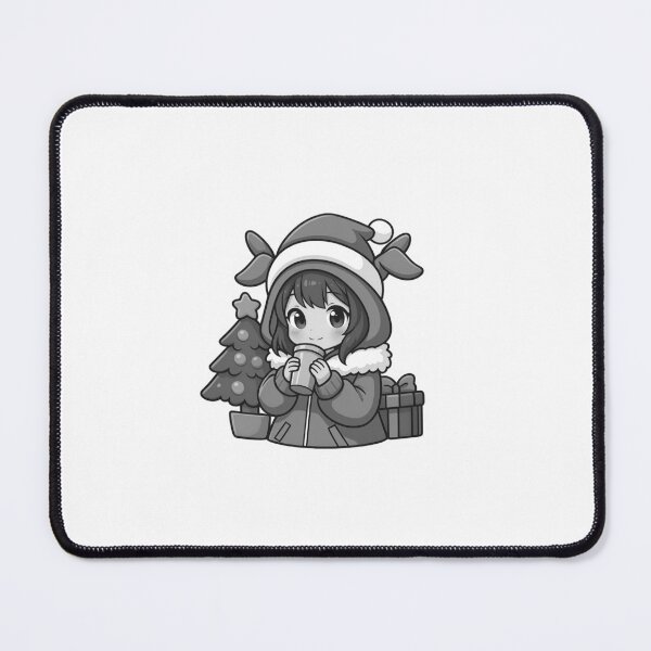 Item preview, black art cute girl anime merry christmas and happy new year designed and sold by sabartgunpla.
