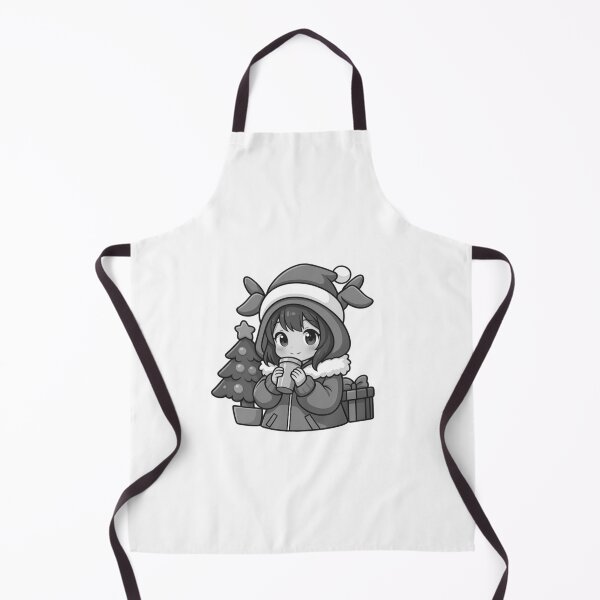 Item preview, black art cute girl anime merry christmas and happy new year designed and sold by sabartgunpla.