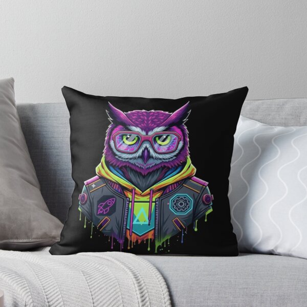 Item preview, Neon Cyberpunk Owl Illustration designed and sold by Dogandesighn.