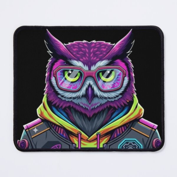 Item preview, Neon Cyberpunk Owl Illustration designed and sold by Dogandesighn.