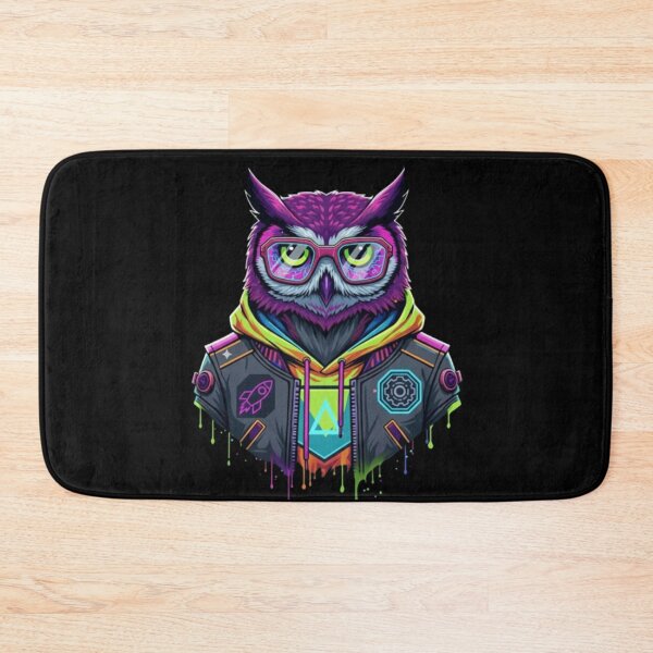 Item preview, Neon Cyberpunk Owl Illustration designed and sold by Dogandesighn.
