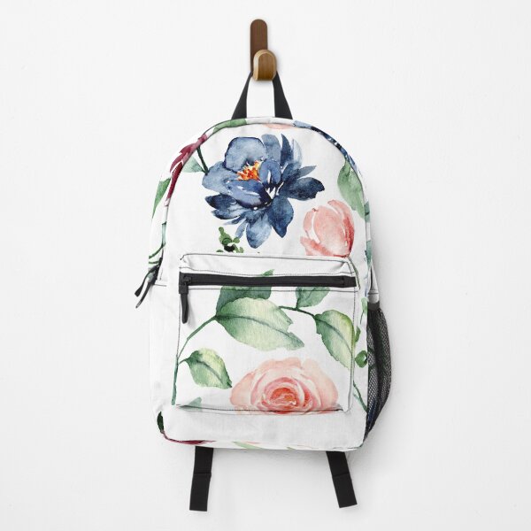 Item preview, Watercolor Floral Heart in Burgundy and Navy – Elegant Romantic Botanical Art designed and sold by MGdezigns.