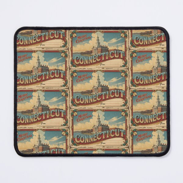 Item preview, Merry Christmas From Connecticut USA Postcard Greetings Retro Travel Vintage 2 designed and sold by TravelPostcardGems.