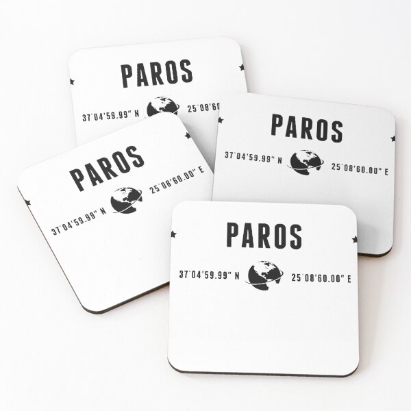 Item preview, Paros Greece Coordinates Globe Travel designed and sold by capricedefille.