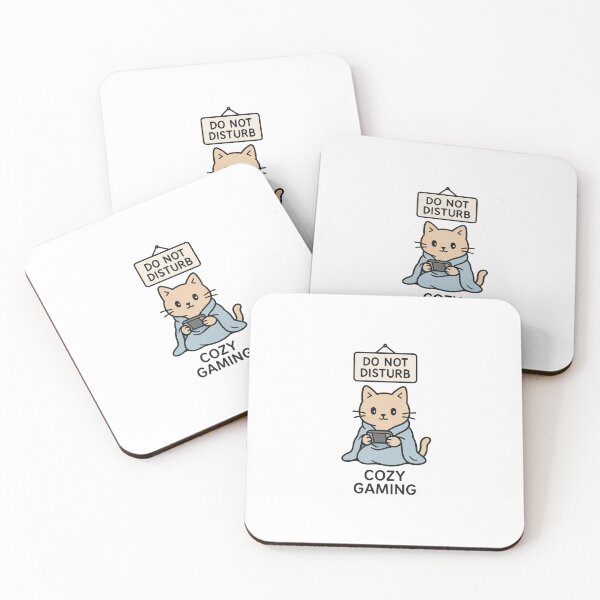 Item preview, Do Not Disturb Cozy Cat – Cute Gamer Cat With Sign designed and sold by Trend Drops Mad.