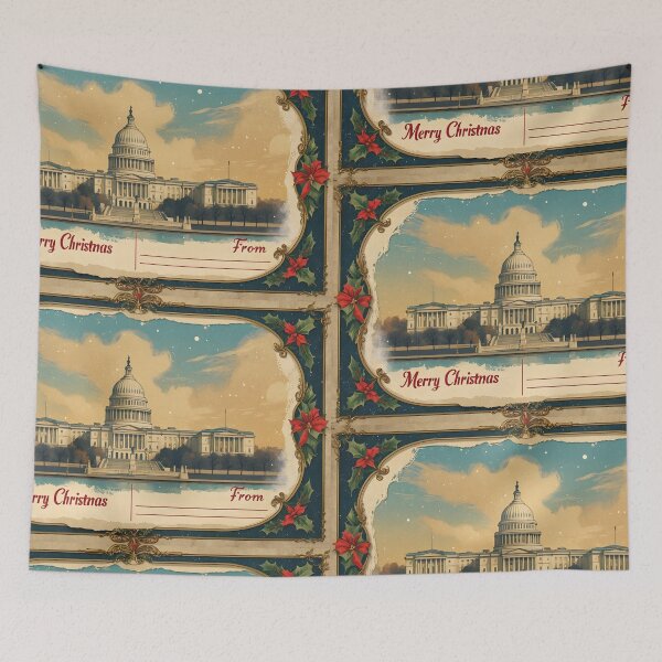 Item preview, Merry Christmas From Washington USA Postcard Greetings Retro Travel Vintage designed and sold by TravelPostcardGems.