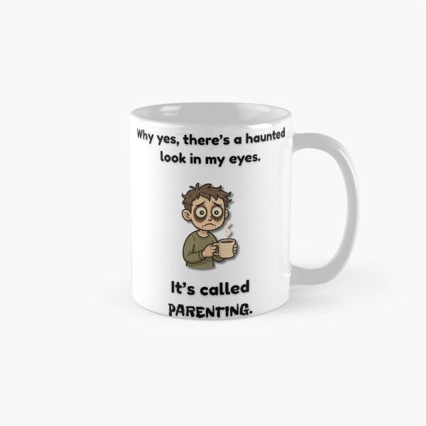 Item preview, Haunted Eyes – Parenting Survival Humor Design designed and sold by MadeInNapTime.