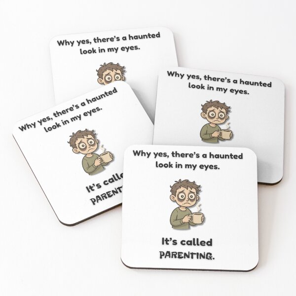 Item preview, Haunted Eyes – Parenting Survival Humor Design designed and sold by MadeInNapTime.