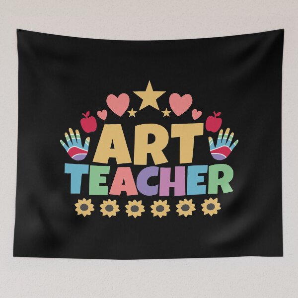 Item preview, Art teacher cute colorful text designed and sold by Think4Prints.