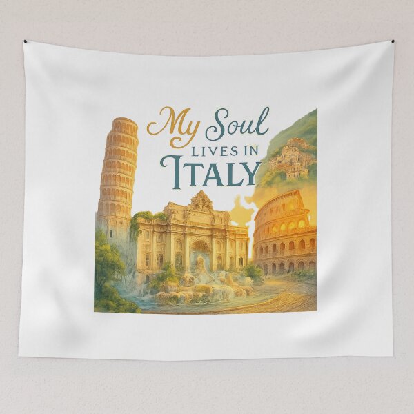Item preview, My Soul Lives in Italy Adventure Vintage Travel designed and sold by Retro-Anime9.