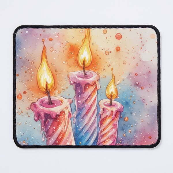 Item preview, Playful watercolor candles and colorful balls designed and sold by Mianku | Für das Leben.