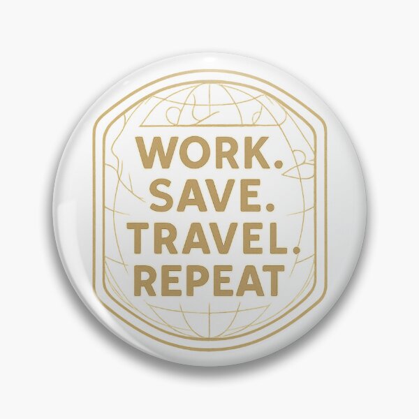 Item preview, Work. Save. Travel. Repeat Adventure Vintage Travel designed and sold by Retro-Anime9.