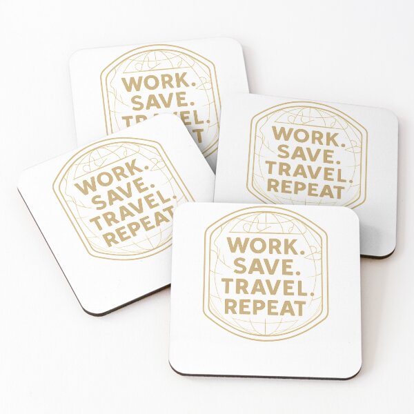 Item preview, Work. Save. Travel. Repeat Adventure Vintage Travel designed and sold by Retro-Anime9.