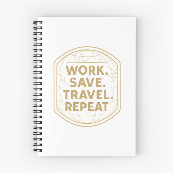 Item preview, Work. Save. Travel. Repeat Adventure Vintage Travel designed and sold by Retro-Anime9.