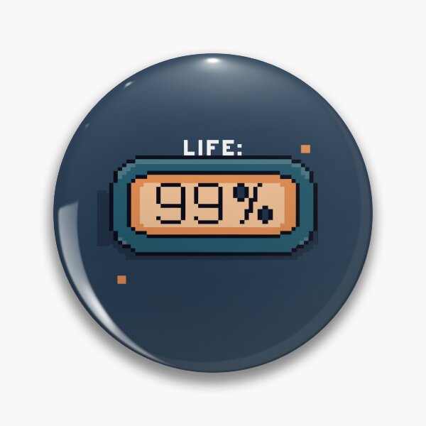 Item preview, 99% Life Retro Gamer Health Bar - 8-Bit Pixel Art designed and sold by Taanva.
