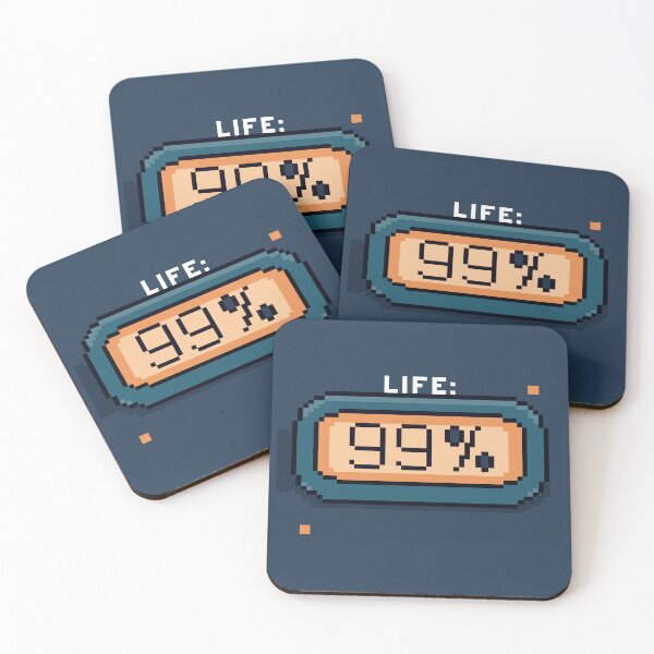 Item preview, 99% Life Retro Gamer Health Bar - 8-Bit Pixel Art designed and sold by Taanva.