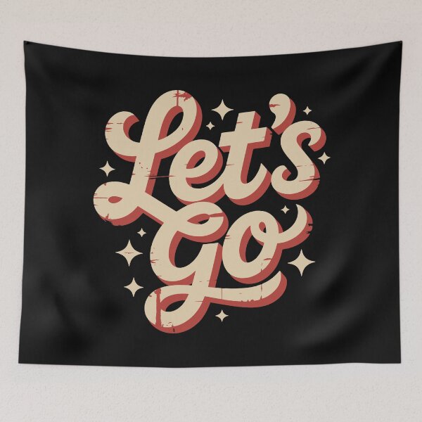 Item preview, Vintage Motivational “Let’s Go” Lettering designed and sold by TipTop GFX.