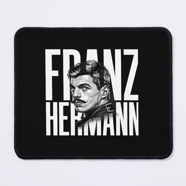 Item preview, Franz Hermann Portrait F1 Driver Black White Print designed and sold by ThomasffStudio.