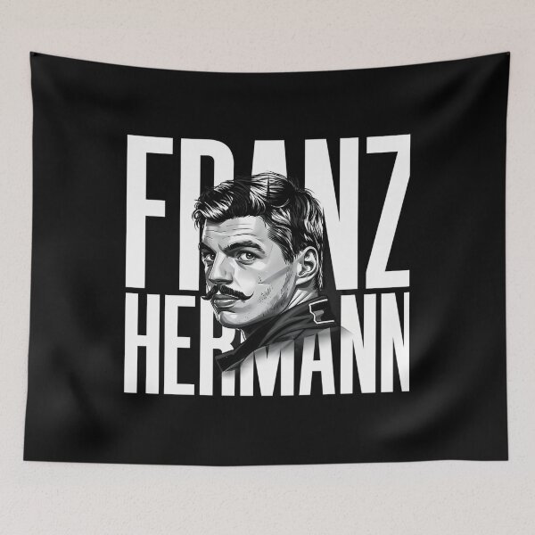 Item preview, Franz Hermann Portrait F1 Driver Black  White Print designed and sold by ThomasffStudio.