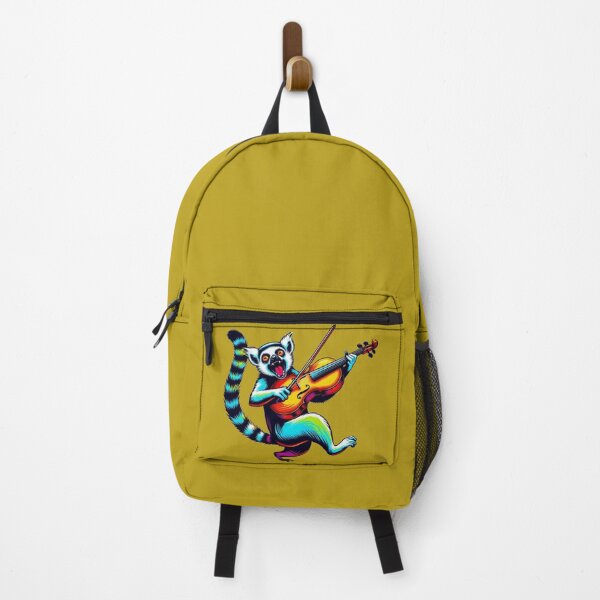 Item preview, Colorful Lemur Playing Violin Illustration designed and sold by Dogandesighn.