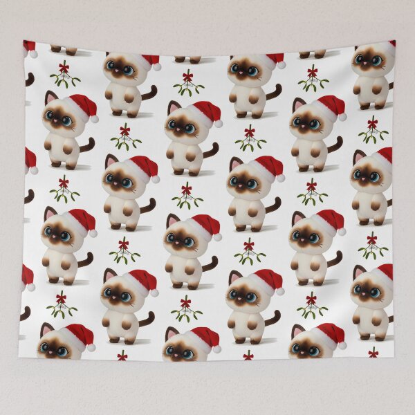 Item preview, Santa Cat Under Mistletoe designed and sold by meesub.