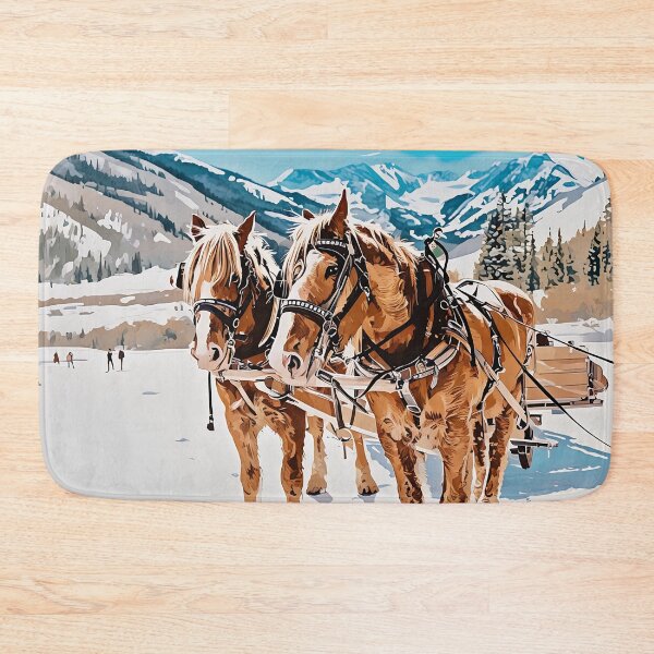 Item preview, Winter Sled Horses designed and sold by tomorrowsart.