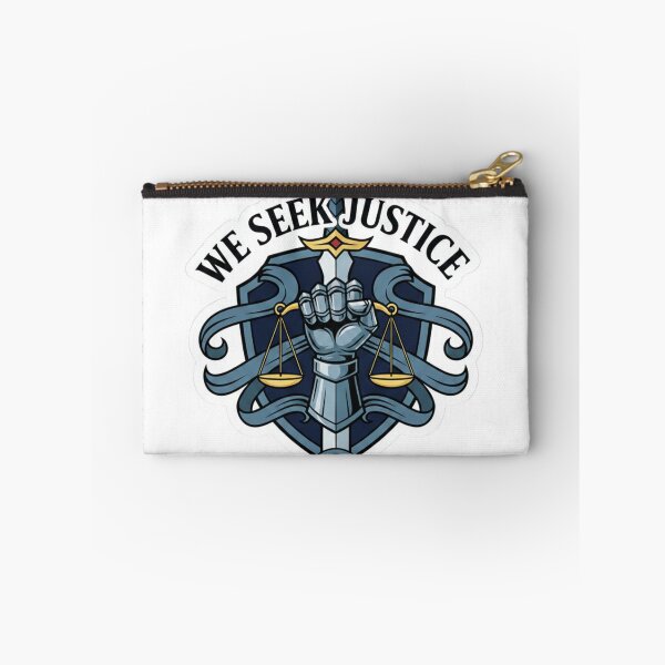 Item preview, We Seek Justice - Armoured Gauntlet and Scales Emblem designed and sold by Wear2Transform.