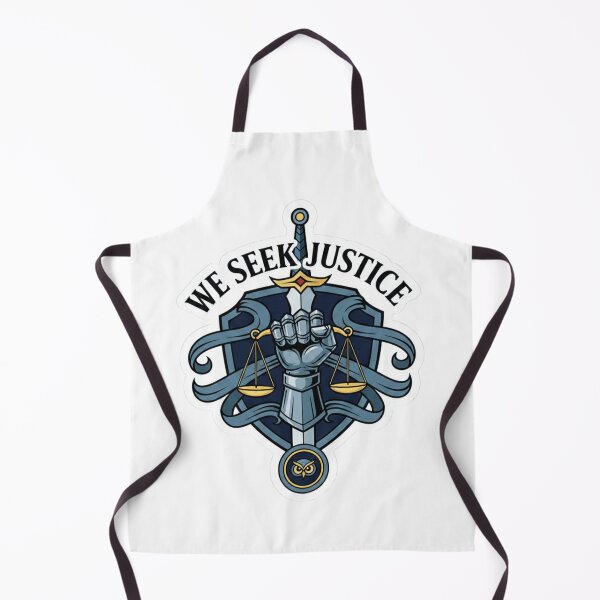 Item preview, We Seek Justice - Armoured Gauntlet and Scales Emblem designed and sold by Wear2Transform.