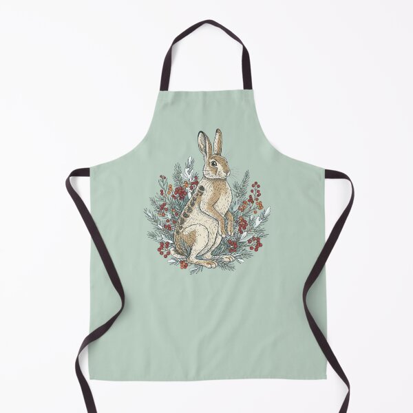 Item preview, Snowshoe Hare With Winter Berries Vintage Naturalist Illustration designed and sold by BirdsnStuff.