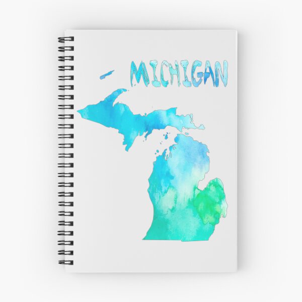 Item preview, Michigan Watercolor Map: Vibrant Teal & Aqua State Pride Tee designed and sold by mashmosh.