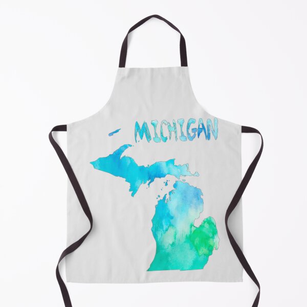 Item preview, Michigan Watercolor Map: Vibrant Teal & Aqua State Pride Tee designed and sold by mashmosh.