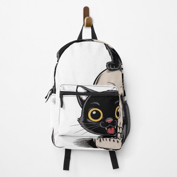 Item preview, Cute Black Cat on Skull Gothic Halloween Art designed and sold by flagylART.