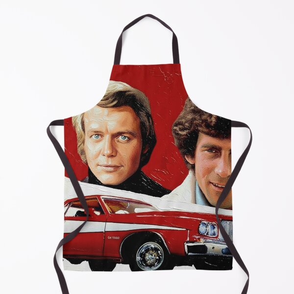 Artikelvorschau, Buddy-Cop-Detektivkunst der 70er und 80er Jahre | Ikonisches rot-weißes Muscle-Car-Gemälde | Vintage-TV-Action entworfen und verkauft von Art's Diner.