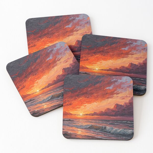 Item preview, Abstract & Contemporary Sunset – Impasto Textured Painting Art designed and sold by Art of Instine.