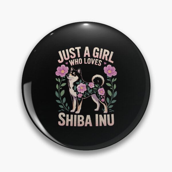 Item preview, Girl Who Loves Shiba Inu Floral Japanese Dog Akita  designed and sold by MythWoot.