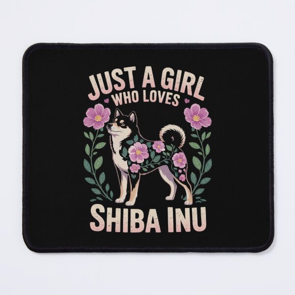 Item preview, Girl Who Loves Shiba Inu Floral Japanese Dog Akita  designed and sold by MythWoot.
