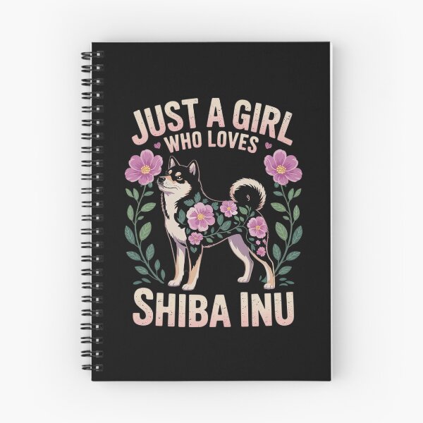 Item preview, Girl Who Loves Shiba Inu Floral Japanese Dog Akita  designed and sold by MythWoot.
