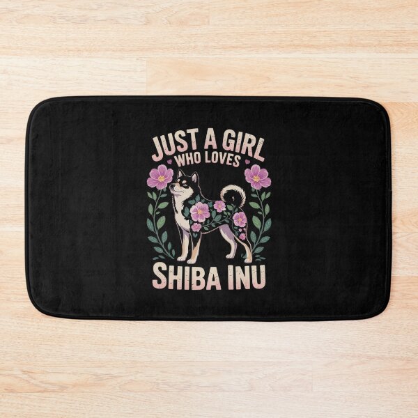 Item preview, Girl Who Loves Shiba Inu Floral Japanese Dog Akita  designed and sold by MythWoot.