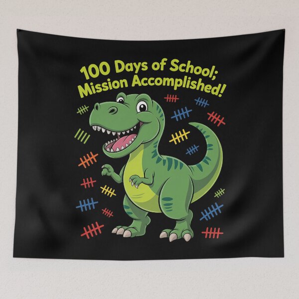 Item preview, Happy 100th Day of School Dinosaur designed and sold by sterabamineh.