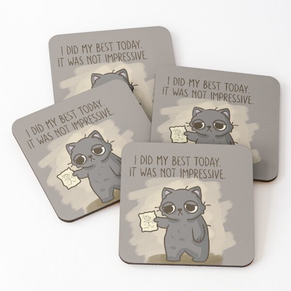 Item preview, Tired Cat Artist – Doing His Best Drawing designed and sold by DoodleFisher.