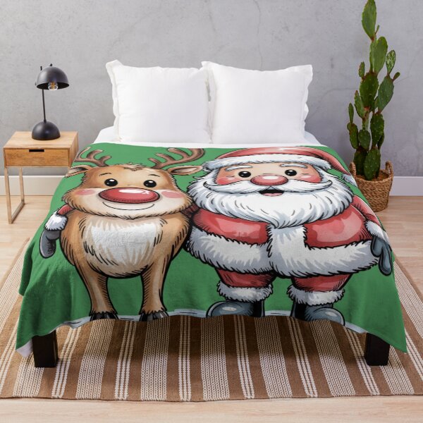 Item preview, Santa and reindeer designed and sold by 123ks.