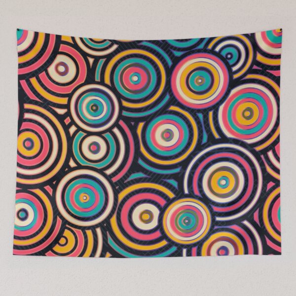 Item preview, MULTICOLOR CIRCLES WITH CHAOTIC AND SEAMLESS PATTERN  designed and sold by Matoo5062.