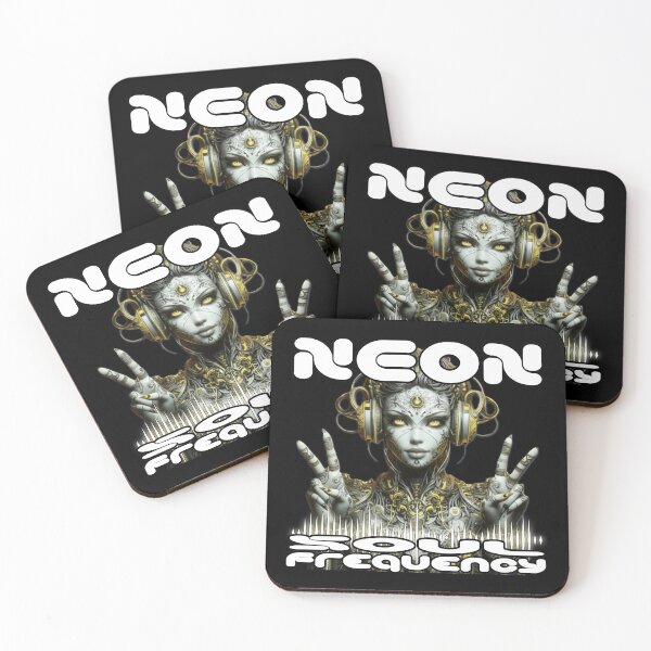 Item preview, NEON SOUL FREQUENCY – Cyberpunk Peace Signal designed and sold by A-T-H.