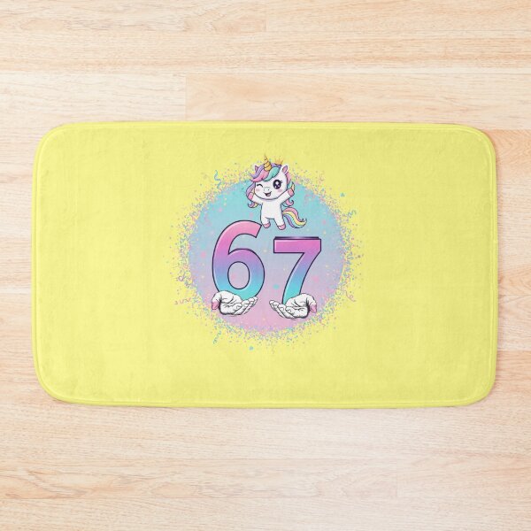 Item preview, Girly birthday tee 67 Meme Unicorn for Girls T-Shirt, cute dab unicorn gift, glitter confetti graphic tee designed and sold by Kukiishop.