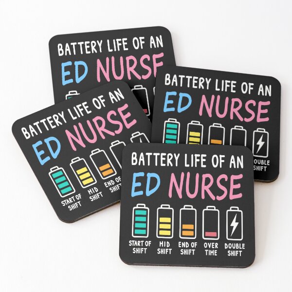 Item preview, Battery life of an ED nurse levels humor designed and sold by HandicraftArt.